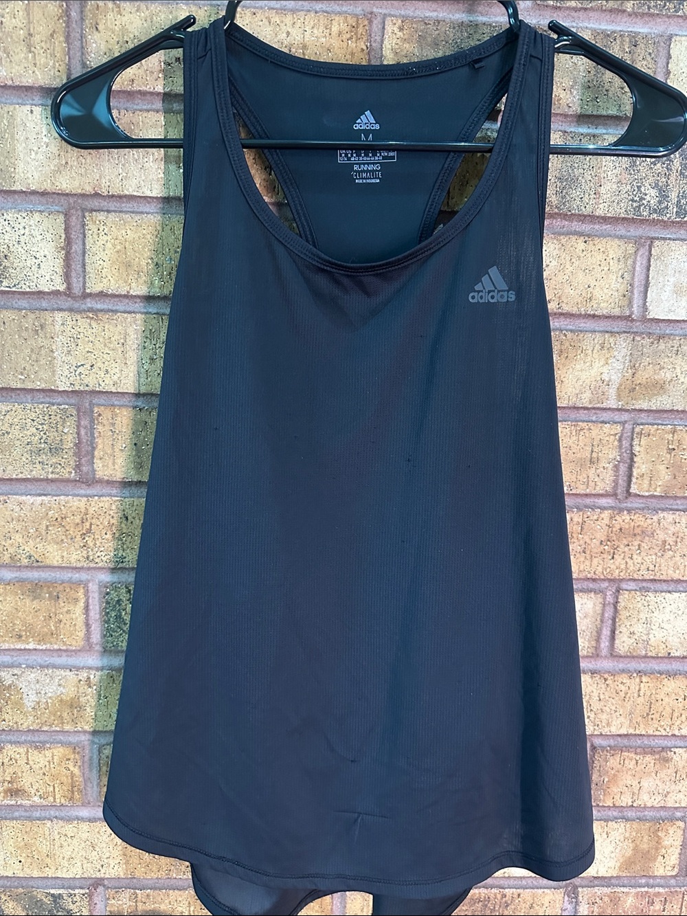 adidas Black Racerback Performance Tank Top